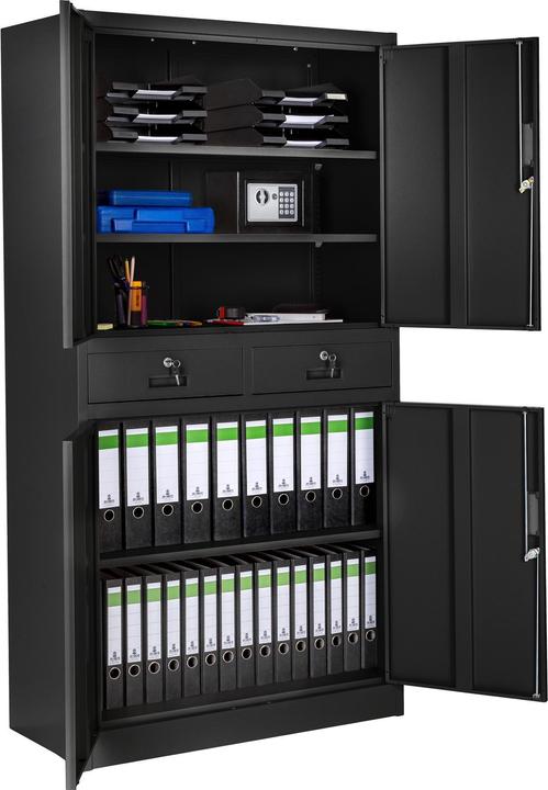 Produktbild tectake Aktenschrank (80 x 40 x 180 cm)