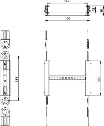 Image du produit Unex 67412-04 Coude articulé vertical 85x400 en U23X RAL7035