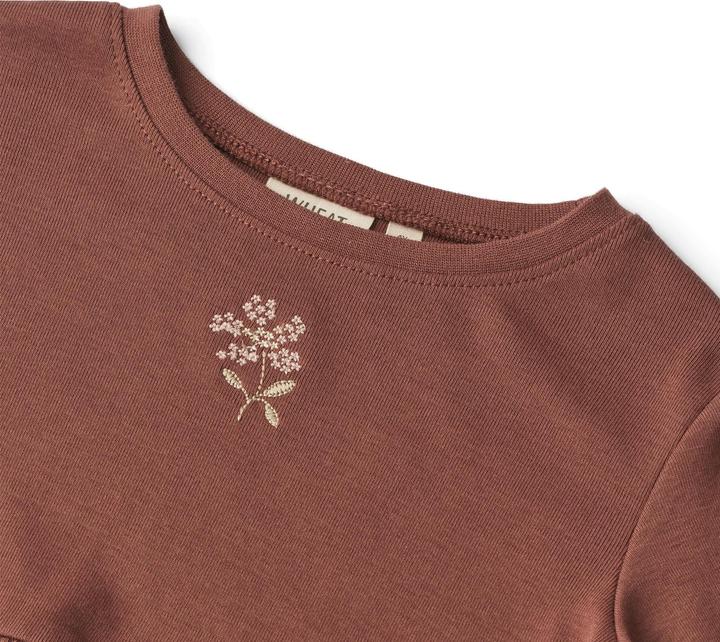 Actual product image Wheat Long sleeve shirt with embroidery (116)
