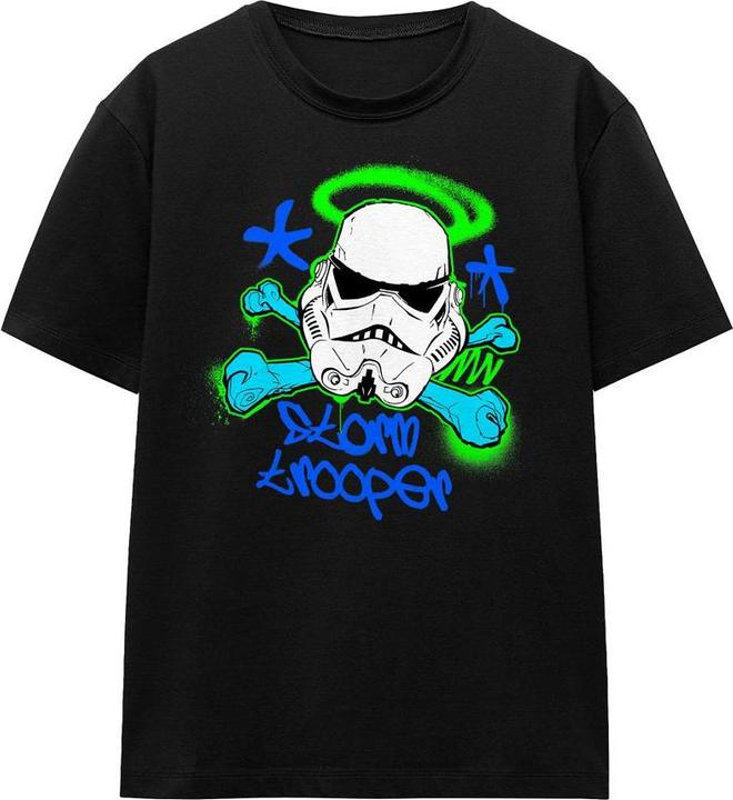 Actual product image Star Wars Unisex Adult Stormtrooper Stencil T-Shirt (XXL)