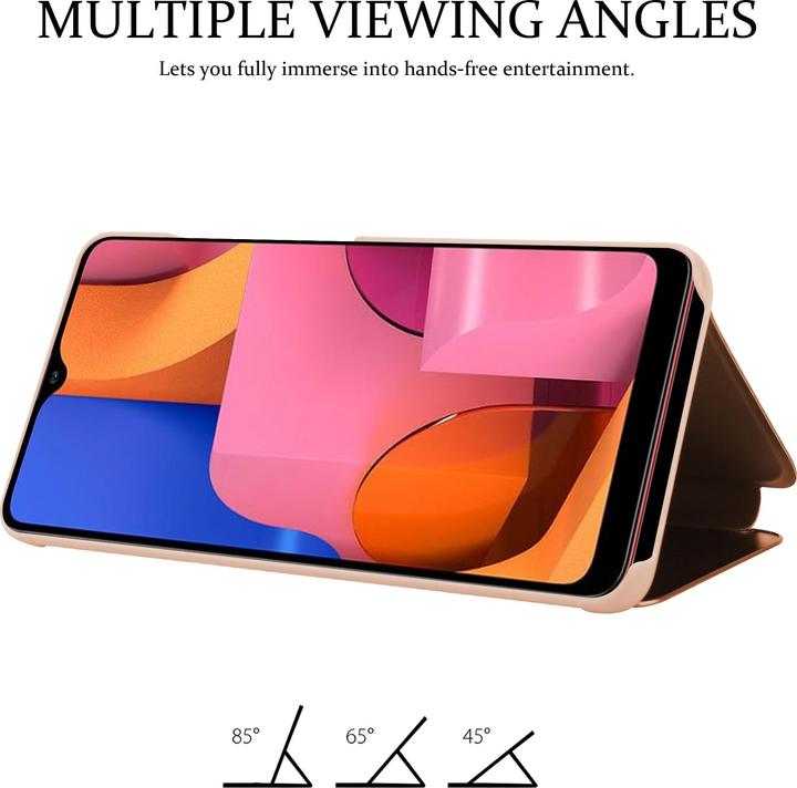 Actual product image Cadorabo Book Smart View Mirror Cover (Samsung Galaxy A20s)