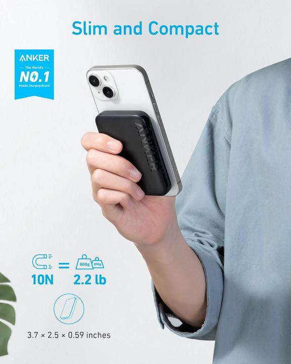 Produktbild Anker 321 MagGo Powerbank für iPhone Serien 14, 13, 12 (5000 mAh, 10 W)