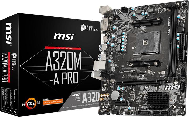Actual product image MSI A320M-A Pro (AM4, AMD A320, mATX)