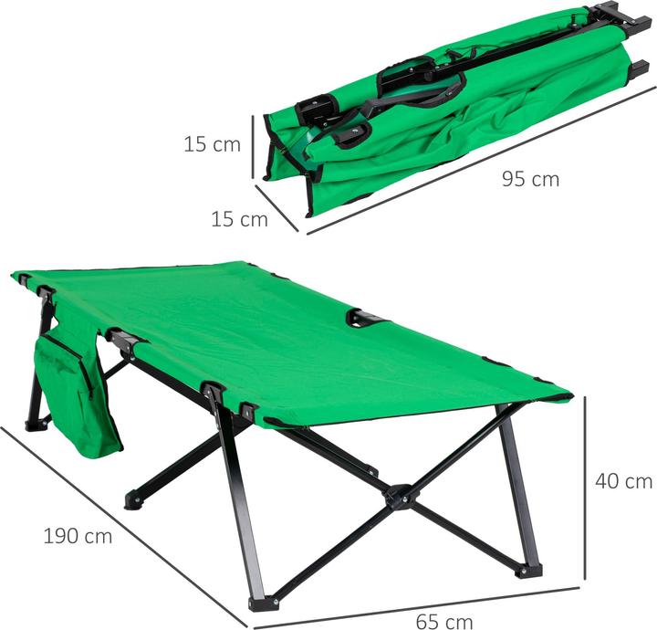 Produktbild Outsunny Campingbett mit seitlicher Tasche