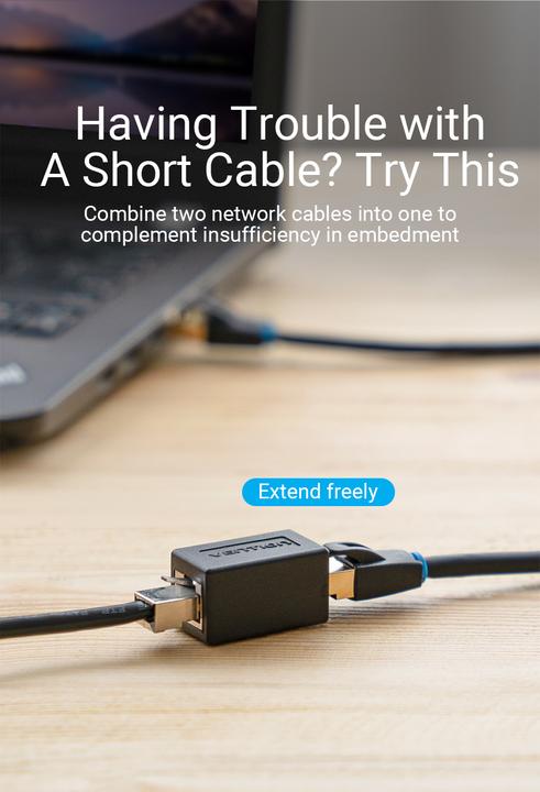 Actual product image Vention Keystone Jack Cat.6 FTP Connector IPVB0 Black (Keystone module)