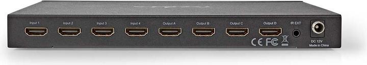 Produktbild Nedis HDMI ™ Matrix Switch | 4x 4-Port port(s) | DC Power / 1x RS232 / 4x HDMI™ Eingang | 4x HDMI™ A