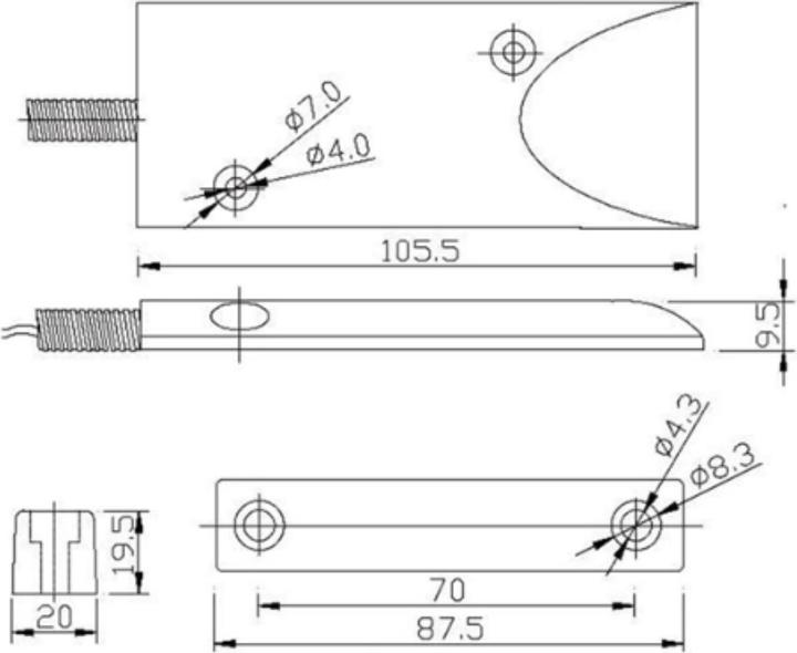Produktbild Dragino DS03A-LB LoRaWAN Türsensor / Fensterkontakt Node 868MHz