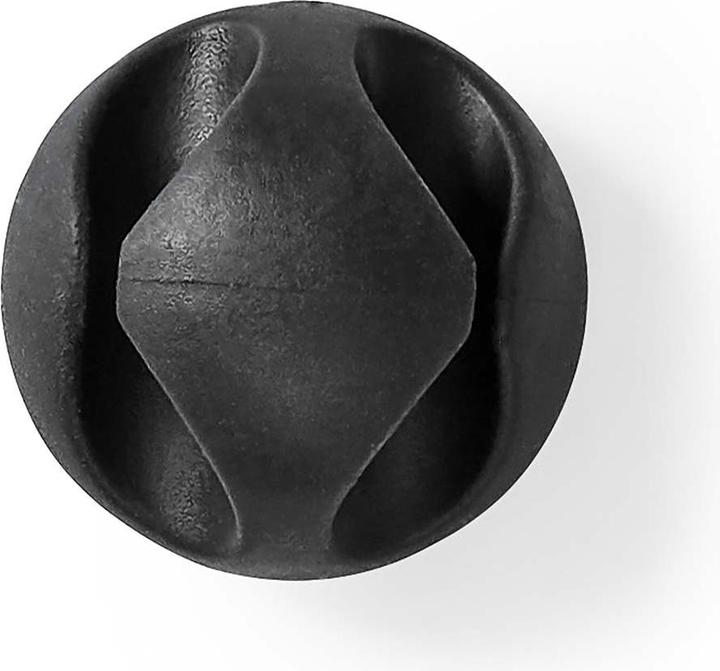 Immagine prodotto Nedis Gestione dei cavi Clip per cavi bloccati 6 pezzi Spessore massimo del cavo: 5 mm Silicone 20 mm Nero