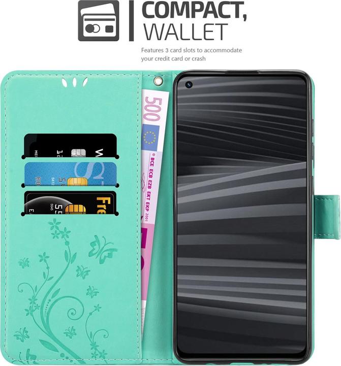 Produktbild Cadorabo Flower Book Hülle für Realme GT 2 / GT Neo 2 (Realme GT Neo 2, Realme GT 2)