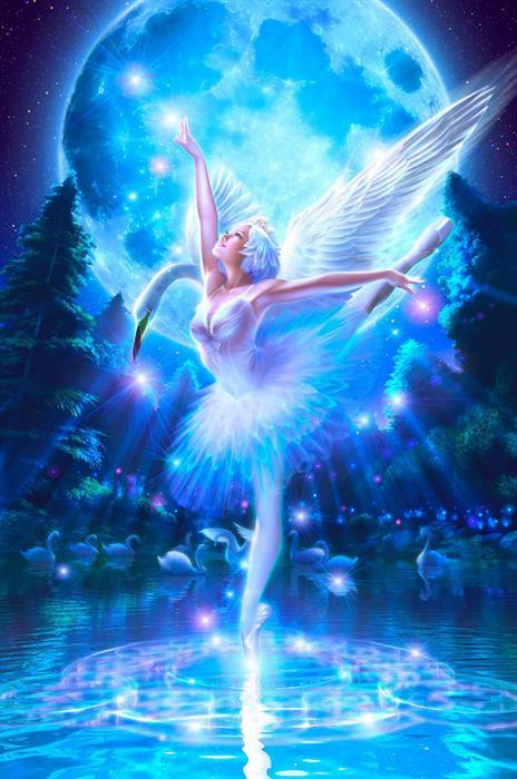 DiamantArt Diamond Painting Ballerina 30 x 40 cm, ECKIGE Steine