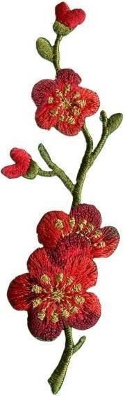 Produktbild Prym Applikation Blumenranke, Kirschblüte, rot (1 x)