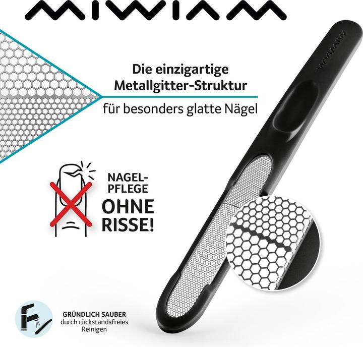 Produktbild Miwiam Nagelfeile 18.5 cm schwarz