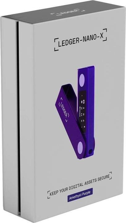 Actual product image Ledger DUPLIKAT Nano X crypto hardware wallet Purple Amethyst (Bitcoin, Litecoin, Ether)