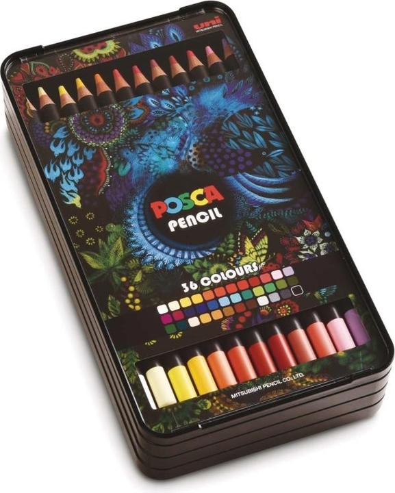 Immagine prodotto Posca Matita KPE-200 Matite colorate per artisti set di 36 matite assortite (Assortito, 36 x)