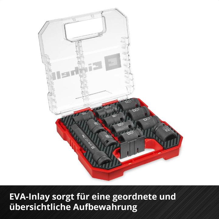 Produktbild Einhell Impact Stecknuss-Set, 109283, 12-teilig (18 mm, 15 mm, 11 mm, 21 mm, 16 mm, 12 mm, 14 mm, 17 mm, 13 mm, 19 mm, 10 mm)