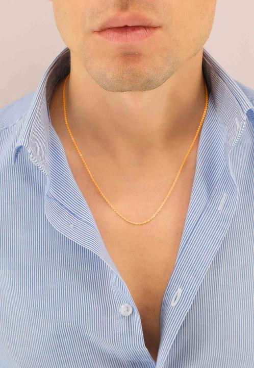 Produktbild Muau Necklace round anchor rose gold 750, 1.7mm, 40cm (750/18K Rotgold, 40 cm)