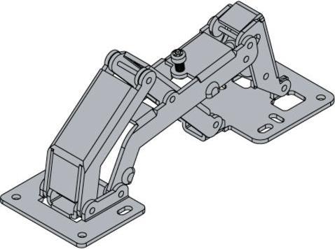 Actual product image Hettich Weitwinkel-Aufschraubscharnier mit Feder, Stahl vernickelt, 1 Stck