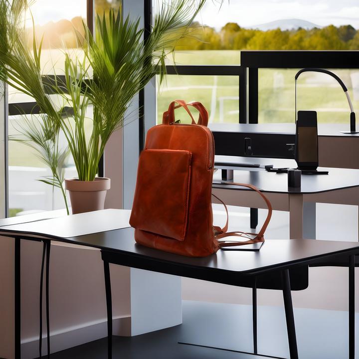 Image du produit Only-Bags.Store Sac en cuir, sac à dos en cuir, sac à dos en cuir de vache, sac à main
