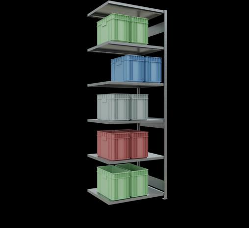 Actual product image Schulte Lagertechnik MULTIplus250 boltless add-on bay system with length bolts