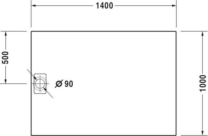 Produktbild Duravit Rechteck-Duschwanne STONETTO 1400x1000x50mm beton grau