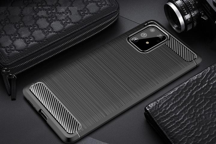 Produktbild Screenguard Samsung Galaxy S10 Lite Hülle Carbon Brushed Soft TPU (Samsung Galaxy S10 Lite)