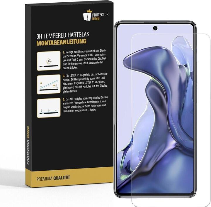 Produktbild Protectorking 1x echtes Tempered 9H Panzerhartglas 3D KLAR (1 Stück, Xiaomi 11T Pro)