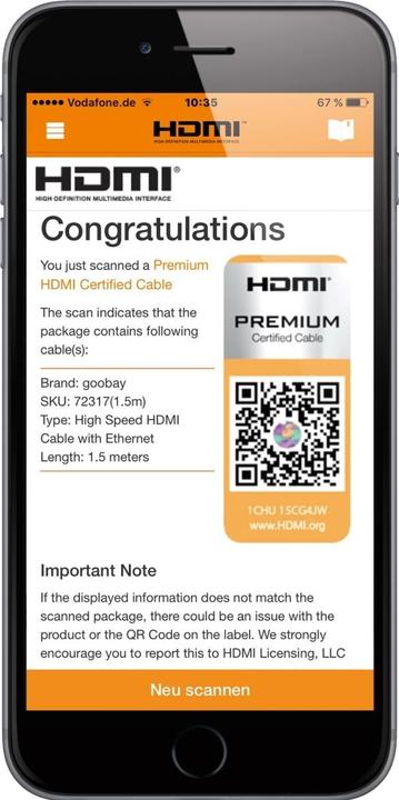 Image du produit Goobay HDMI (Typ A) — HDMI (Typ A) (1 m, HDMI)