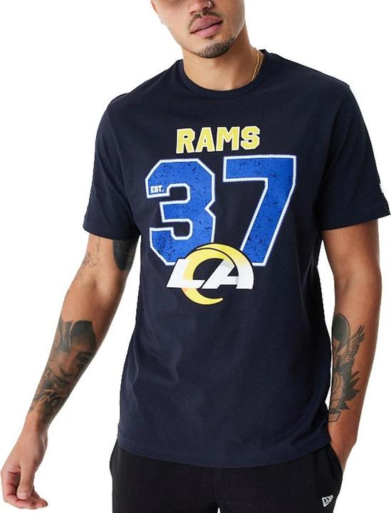 New Era NFL Shirt - DISTRESSED Los Angeles Rams navy - L (L)