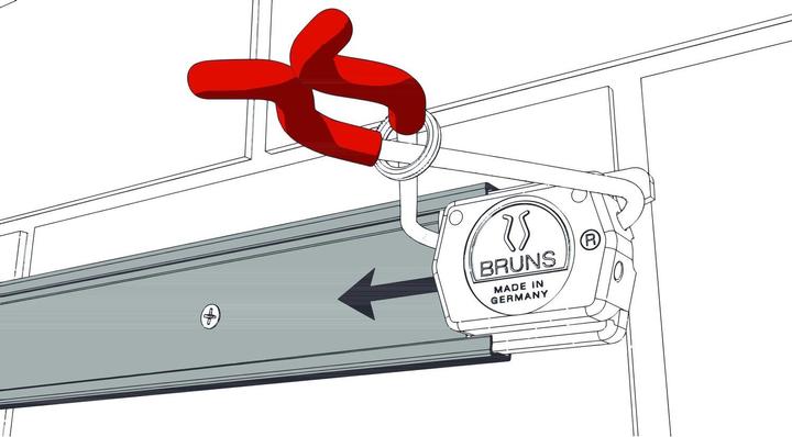 Actual product image Bruns Guide rail SB0.10C 1 m