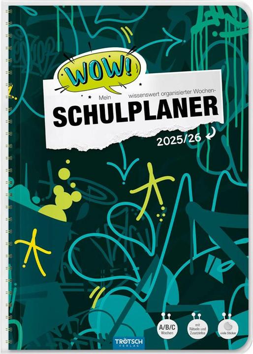 Schulplaner WOW Graffiti 25/26 (A5, Tedesco)
