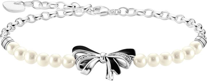 Produktbild Thomas Sabo Schleifen-Armband mit Perlen Lovely Romance (19 cm, 925er Silber, Emaille)