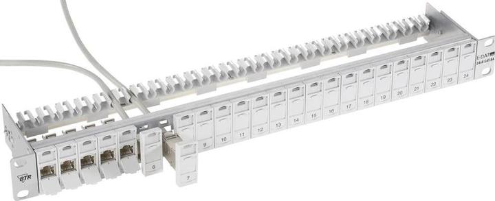 Image du produit Metz Connect BTR E-DATmodul 24x8 CAT6 1HE (Panneau de brassage)