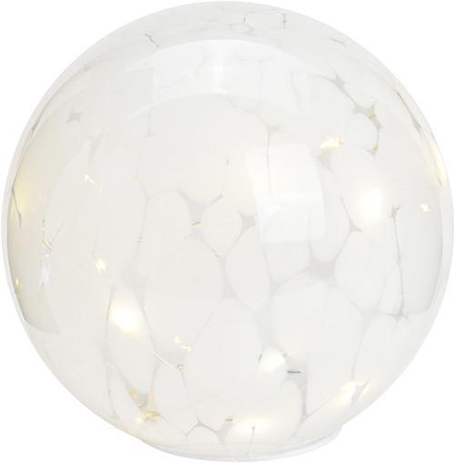 Produktbild G. Wurm Lichtkugel mit 15er LED, mit 8/16 Timer aus Glas weiss Ø18cm