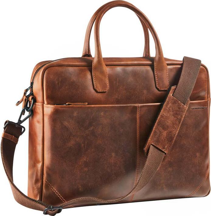 Immagine prodotto Maverick Borsa per notebook 15.6" in pelle marrone (15.60")