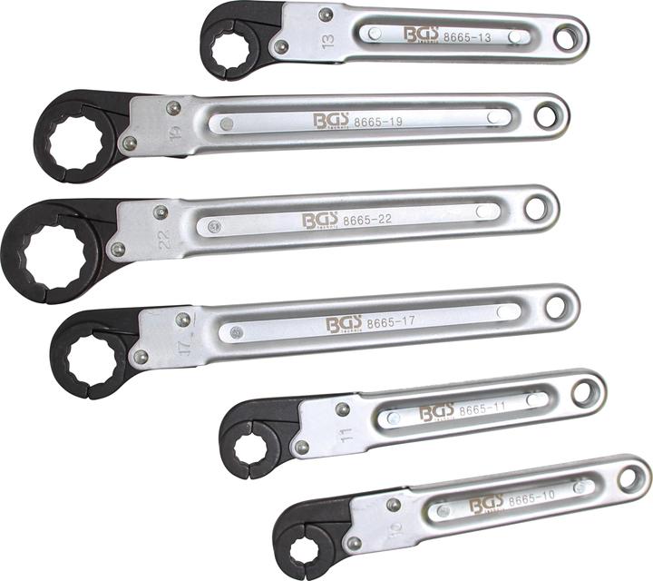 Produktbild BGS Leitungs-Ratschenschlüssel-Satz | 6-tlg. (22 mm)