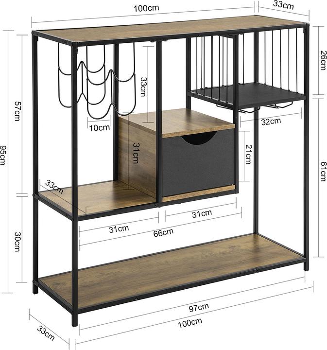 Actual product image SoBuy Console table with metal frame (100 x 95 x 33 cm)