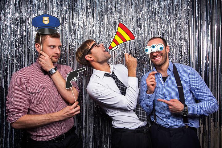 Actual product image Partydeco Police Party 4-piece Photo Prop Set
