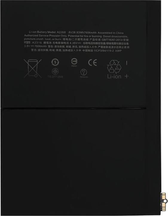 Immagine prodotto OEM - Tablet Battery A2288 (17970) - iPad 10 (2022) / Air 4 (2020) / Air 5 (2022) - 7606mAh - Black