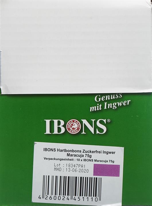 Image du produit Piniol Bonbon au gingembre Display fruits de la passion sans sucre 10x75g (1 pcs, 750 g)