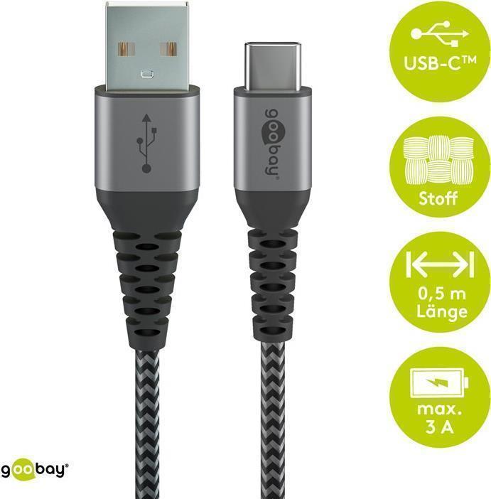 Actual product image Goobay USB A — USB C (0.50 m, USB 2.0)