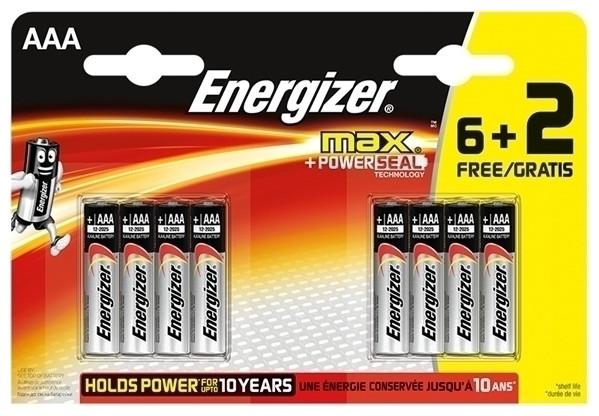 Productafbeelding Energizer Max Alkaline (8 Pcs., AAA)