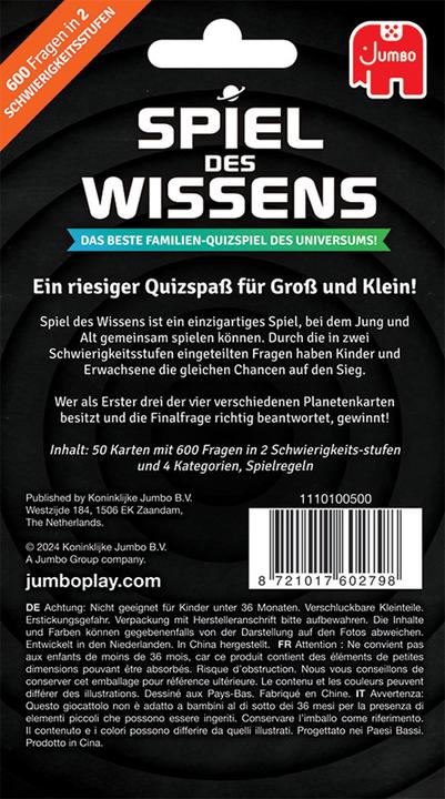 Produktbild Jumbo Spiel des Wissens Kartenspiel, d (Deutsch, Französisch, Italienisch)