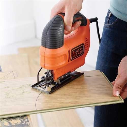 Image du produit Black & Decker KS701EK Scie sauteuse électronique pendulaire 520W (AC, 520 W, 230 V, 7 cm, 3000 SPM, 1,5 cm)