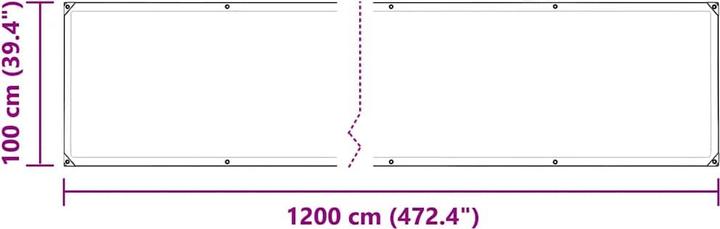 Actual product image VidaXL Transparent tarpaulin with eyelets 1x12 m PVC transparent tarpaulin (1 x 12 m)