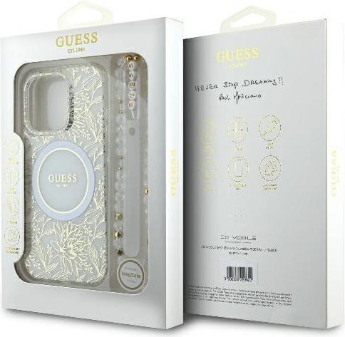 Produktbild Guess GUHMP16XHCPOFPH iPhone 16Pro Max 6.9" biały/white hardcase IML Flowers Allover Electro With Pe (Apple iPhone 16 Pro Max)
