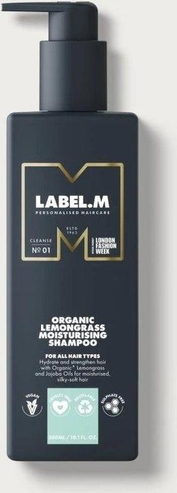 Actual product image Label.M Organic Lemongrass Moisturising Shampoo 300 ml (300 ml, Liquid shampoo)