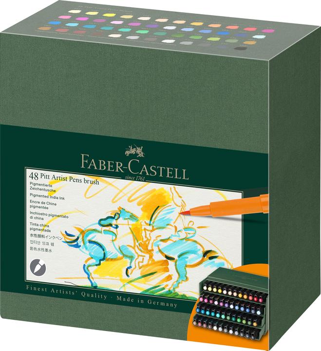 Faber-Castell Feutre Pitt Artist Pen studio box 48x (Multicolore assortie, 48 x)