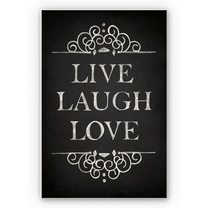 Image du produit Trenddeko Vivre, rire, aimer (40 x 60 cm)