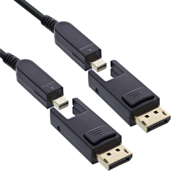 Produktbild InLine DisplayPort 1.4 AOC Kabel, 8K4K, DisplayPort Stecker abnehmbar, 40m (40 m, DisplayPort)