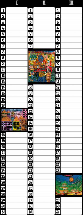 Produktbild Hundertwasser Geburtstagskalender (Hoch, Kein Einband, Deutsch)
